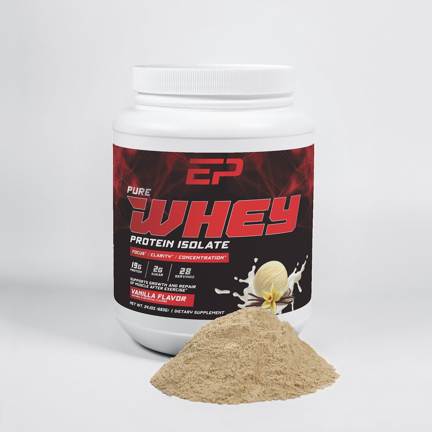 Pure Whey Protein Isolate (Vanilla)